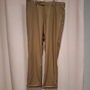 Samuelsohn Super 110's Wool Tan Cuffed Men's Pants Size 34 R